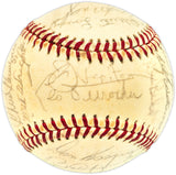 1971 Chicago Cubs Team Autographed Official Feeney NL Baseball With 26 Signatures Including Ernie Banks & Ron Santo Beckett BAS #AE08169