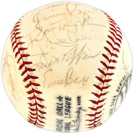 1971 Chicago Cubs Team Autographed Official Feeney NL Baseball With 26 Signatures Including Ernie Banks & Ron Santo Beckett BAS #AE08169
