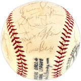 1971 Chicago Cubs Team Autographed Official Feeney NL Baseball With 26 Signatures Including Ernie Banks & Ron Santo Beckett BAS #AE08169