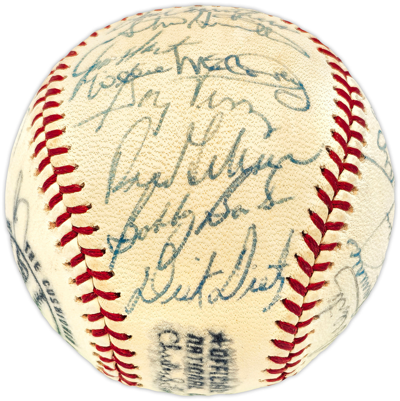 1971 San Francisco Giants Team Autographed Official Feeney NL Baseball With 27 Signatures Including Willie McCovey Beckett BAS #AE08350