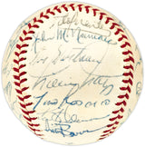 1971 San Francisco Giants Team Autographed Official Feeney NL Baseball With 27 Signatures Including Willie McCovey Beckett BAS #AE08350