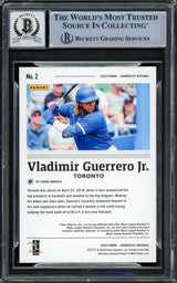 Vladimir Guerrero Jr. Autographed 2020 Panini Chronicles Card #2 Toronto Blue Jays Auto Grade Gem Mint 10 Beckett BAS #16338115