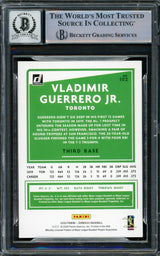 Vladimir Guerrero Jr. Autographed 2020 Donruss Card #102 Toronto Blue Jays Auto Grade Gem Mint 10 Beckett BAS #16338116