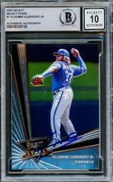 Vladimir Guerrero Jr. Autographed 2020 Select Stars Card #SLS-1 Toronto Blue Jays Auto Grade Gem Mint 10 Beckett BAS #16338120