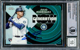 Julio Rodriguez Autographed 2022 Topps Chrome Generation Now Rookie Card #GNC-24 Seattle Mariners Auto Grade Gem Mint 10 Beckett BAS #16339455