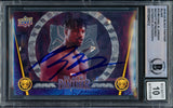 Michael B. Jordan Autographed 2018 Upper Deck Black Panther Silver Card #72 Marvel Auto Grade Gem Mint 10 Beckett BAS #16244312
