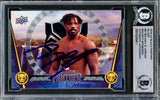 Michael B. Jordan Autographed 2018 Upper Deck Black Panther Silver Card #67 Marvel Beckett BAS Stock #224178