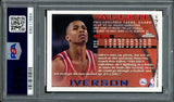 Allen Iverson Autographed 1996-97 Topps Chrome Rookie Card #171 Philadelphia 76ers PSA 6 Auto Grade Gem Mint 10 PSA/DNA #68017884