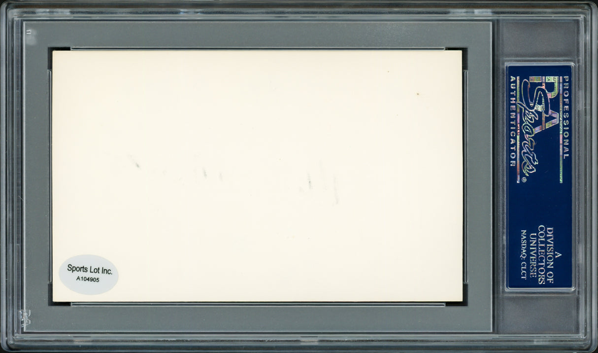 Michael Burke Autographed 3x5 Index Card New York Yankees PSA/DNA #83862106