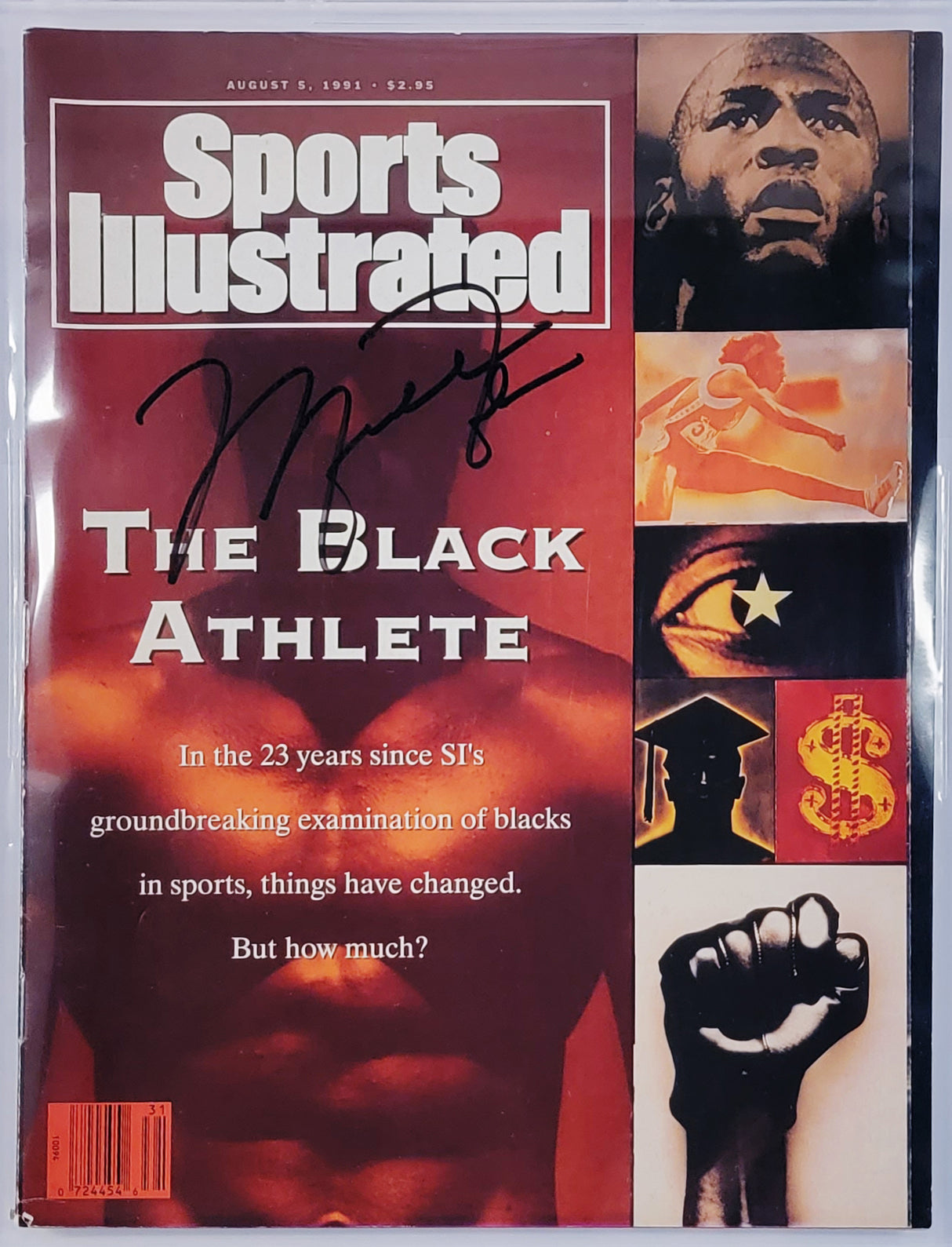 Michael Jordan Autographed Sports Illustrated Magazine 1991 Issue Chicago Bulls Auto Grade Near Mint/Mint 8 Beckett BAS #14880207