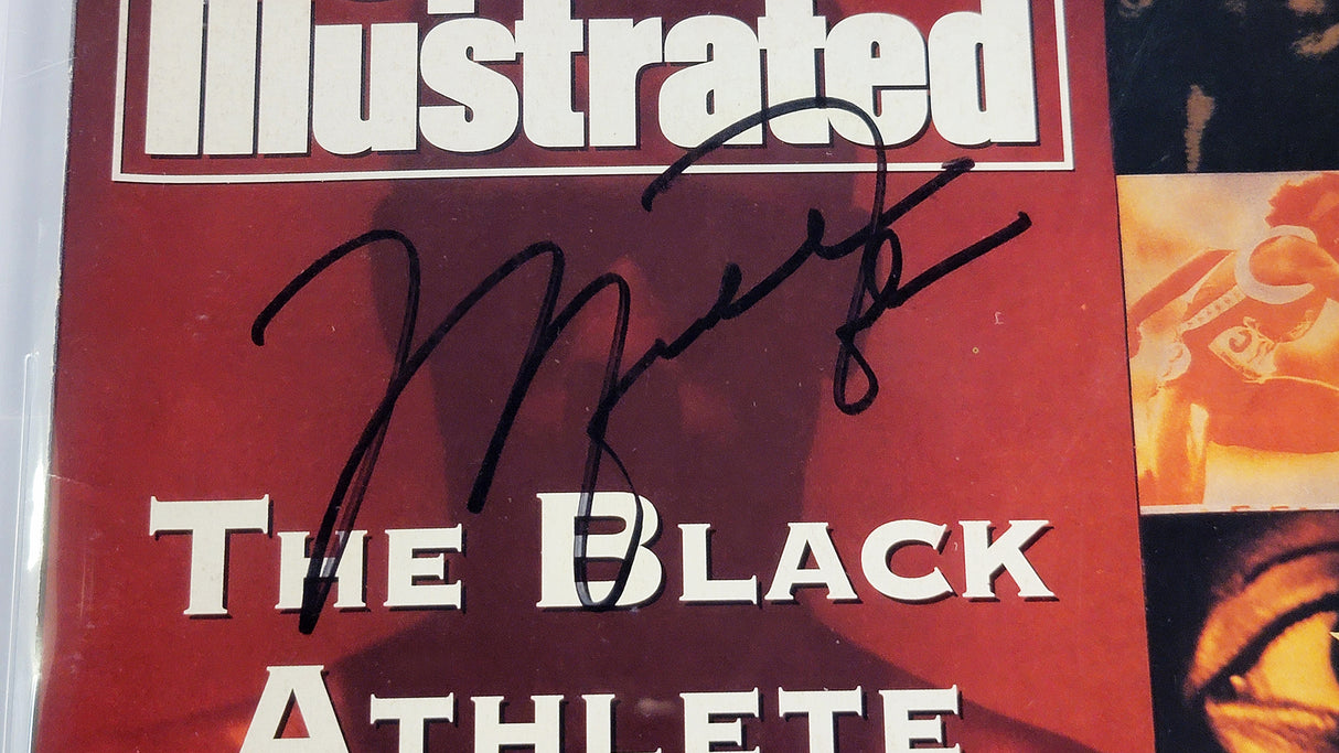 Michael Jordan Autographed Sports Illustrated Magazine 1991 Issue Chicago Bulls Auto Grade Near Mint/Mint 8 Beckett BAS #14880207
