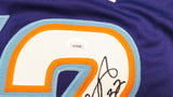 Utah Jazz Karl Malone Autographed Purple Jersey JSA Stock #237062