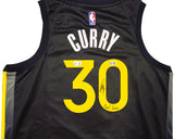 Golden State Warriors Stephen Curry Autographed Black Nike Swingman City Edition Jersey Size 48 "Chef Curry" Beckett BAS QR Stock #237091