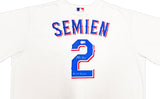 Texas Rangers Marcus Semien Autographed White Nike Jersey Size 2XLT "23 WS Champs" Beckett BAS Witness Stock #236690