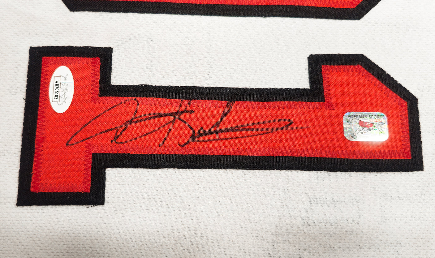 Chicago Bulls Dennis Rodman Autographed White Jersey JSA Stock #237054