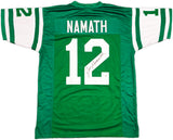 New York Jets Joe Namath Autographed Green Jersey Beckett BAS Witness Stock #237707
