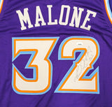 Utah Jazz Karl Malone Autographed Purple Jersey JSA Stock #237069