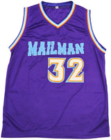 Utah Jazz Karl Malone Autographed Purple Jersey JSA Stock #237069