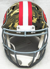 Trey Lance Autographed San Francisco 49ers Camo Full Size Replica Speed Helmet Beckett BAS Witness #WL69320
