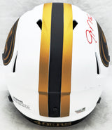Joe Montana Autographed San Francisco 49ers Lunar Eclipse White Full Size Replica Speed Helmet Fanatics Holo #WX13989742