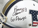 Rome Odunze Autographed Washington Huskies White USA Flag Full Size Authentic Helmet "Go Dawgs" (Mark, Scuff) MCS Holo #82580