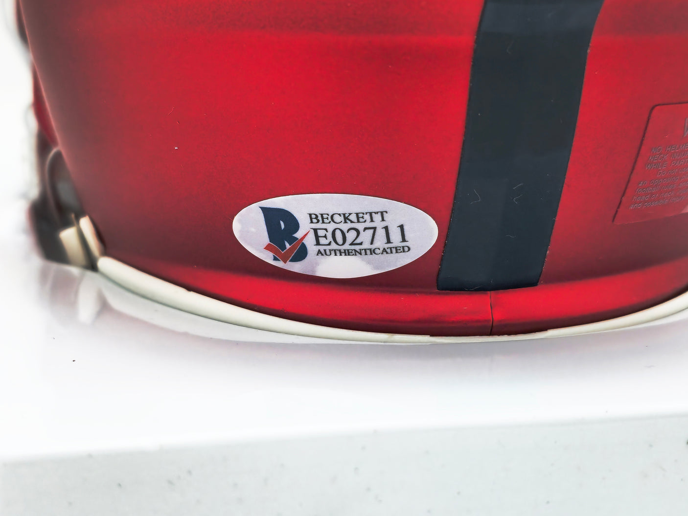 Sterling Shepard Autographed New York Giants Blaze Red Mini Helmet Beckett BAS #E02711