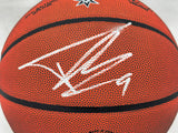 Tony Parker Autographed Official NBA Leather San Antonio Spurs Logo Basketball (Smudged) Beckett BAS Witness #1W181371