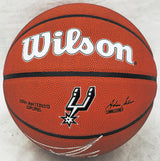 Tony Parker Autographed Official NBA Leather San Antonio Spurs Logo Basketball (Smudged) Beckett BAS Witness #1W181371