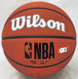 Tony Parker Autographed Official NBA Leather San Antonio Spurs Logo Basketball (Smudged) Beckett BAS Witness #1W181371