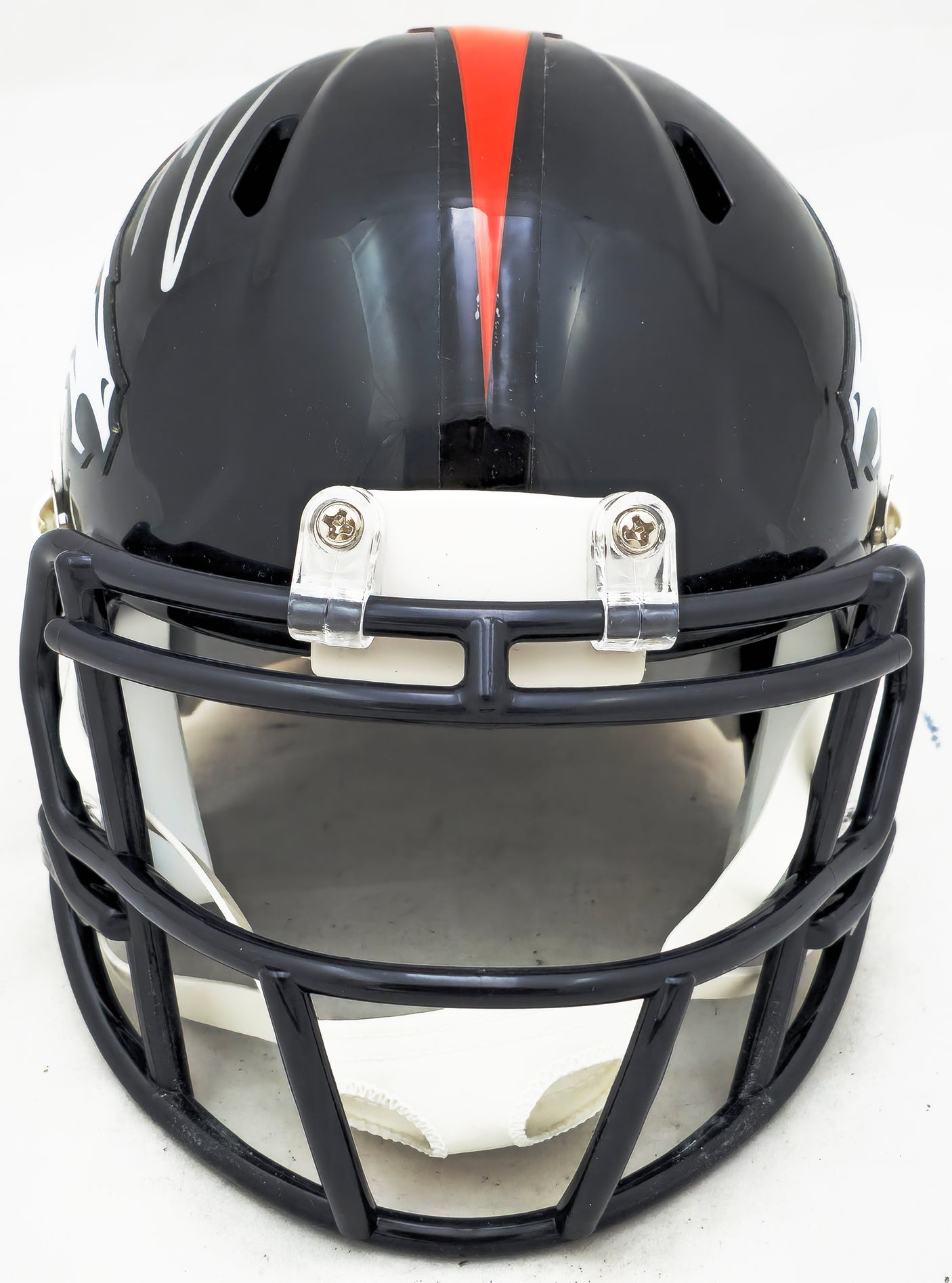 Russell Wilson Autographed Denver Broncos Dark Blue Speed Mini Helmet Fanatics Holo #B747728