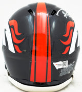 Russell Wilson Autographed Denver Broncos Dark Blue Speed Mini Helmet Fanatics Holo #B747728