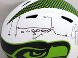 Jim Zorn Autographed Seattle Seahawks Lunar Eclipse White Full Size Speed Replica Helmet Play Call MCS Holo #80097