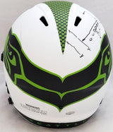 Jim Zorn Autographed Seattle Seahawks Lunar Eclipse White Full Size Speed Replica Helmet Play Call MCS Holo #80097