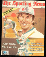 Gary Carter Autographed Sporting News Cover Montreal Expos Beckett BAS QR #BP55179