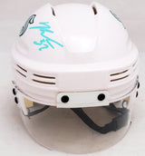 Yanni Gourde Autographed Seattle Kraken White Mini Helmet Fanatics Holo Stock #211607