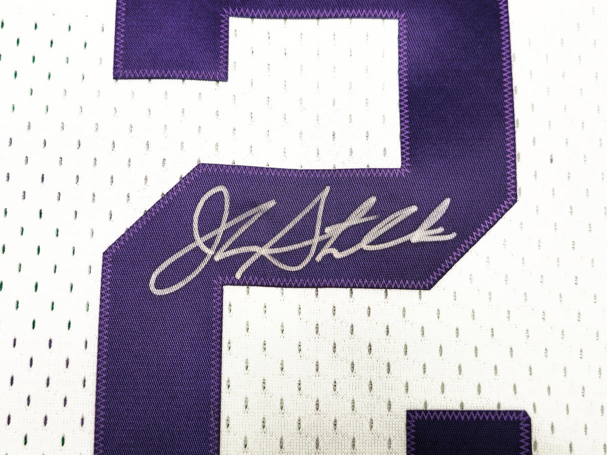Utah Jazz John Stockton Autographed White Authentic Mitchell & Ness 1991-92 Hardwood Classic Swingman Jersey Size XXL Beckett BAS Witness Stock #224337