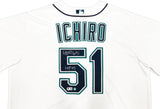 Seattle Mariners Ichiro Suzuki Autographed White Nike Jersey Size XL "HOF 25" IS Holo & Beckett BAS Witness QR Stock #238310