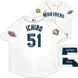 Seattle Mariners Ichiro Suzuki Autographed White Mitchell & Ness 2001 All Star Game Patch Rookie Year Jersey Size 52 "HOF 25" IS Holo & Beckett BAS Witness QR Stock #238316