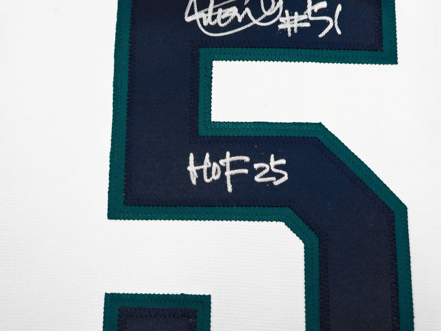 Seattle Mariners Ichiro Suzuki Autographed White Mitchell & Ness 2001 All Star Game Patch Rookie Year Jersey Size 52 "HOF 25" IS Holo & Beckett BAS Witness QR Stock #238316