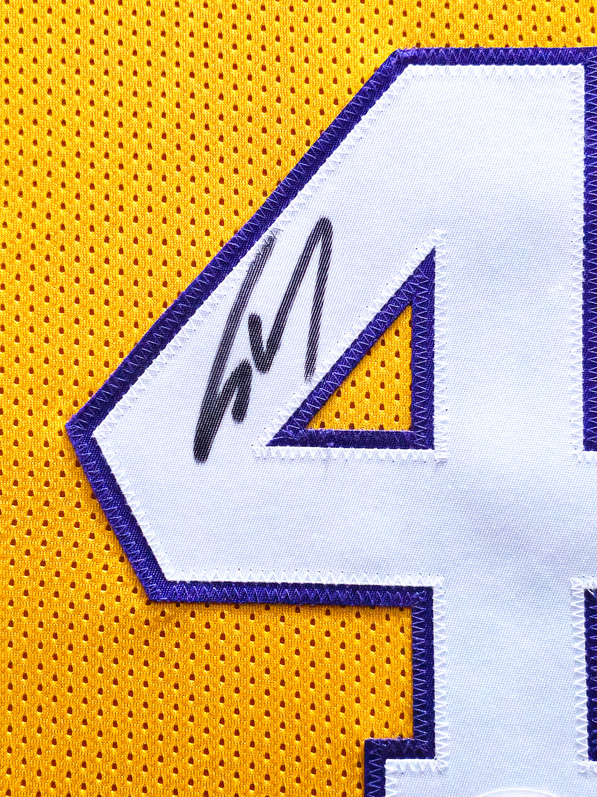 Los Angeles Lakers Shaquille O'Neal Autographed Framed Yellow Jersey Beckett BAS Stock #223786