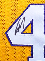 Los Angeles Lakers Shaquille O'Neal Autographed Framed Yellow Jersey Beckett BAS Stock #223786