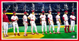 1990 Cincinnati Reds Team Autographed Framed 12x24 Panoramic Photo Cincinnati Reds With 9 Signatures Including Barry Larkin & Lou Piniella Beckett BAS Stock #223765