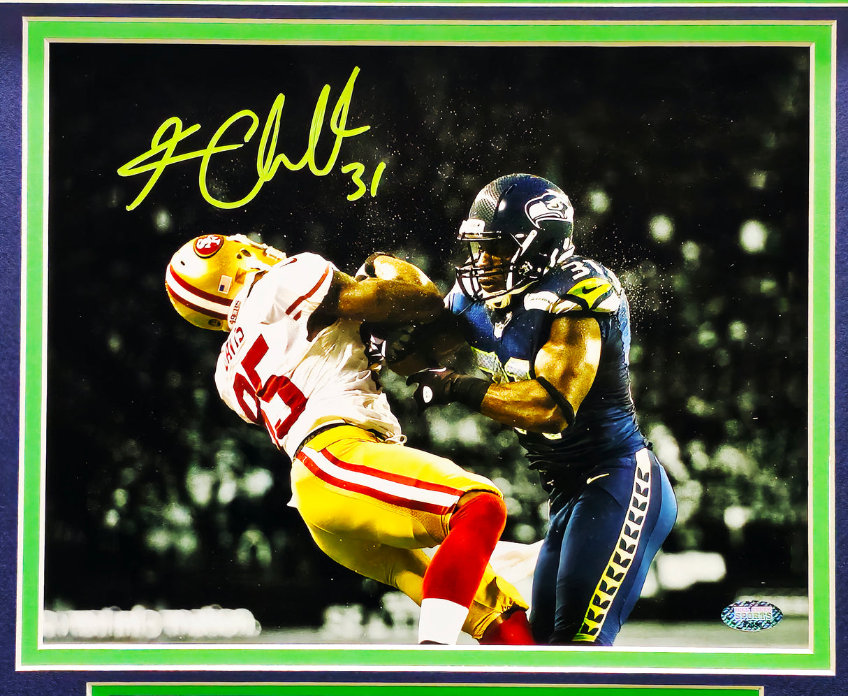 Kam Chancellor Autographed Framed 8x10 Photo Seattle Seahawks MCS Holo Stock #223771