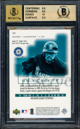 Ichiro Suzuki Autographed 2001 Upper Deck Reserve Rookie Card #181 Seattle Mariners BGS 9.5 Auto Grade Gem Mint 10 "01 ROY/MVP" Highest Graded #1115/2500 Beckett BAS #15094347