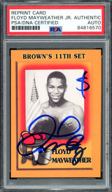 Floyd Mayweather Jr Autographed 1997 Brown's Boxing Rookie Retro Reprint Rookie Card #51 "$" Money PSA/DNA #84816570