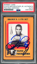 Floyd Mayweather Jr Autographed 1997 Brown's Boxing Rookie Retro Reprint Rookie Card #51 PSA/DNA Stock #211860
