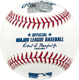 Wyatt Langford Autographed Official MLB Baseball Texas Rangers "MLB Debut 3-28-24" Fanatics MLB Holo #PX094229