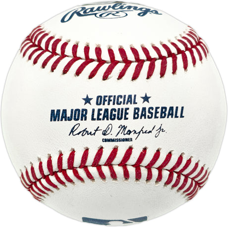 Marcell Ozuna Autographed Official MLB Baseball Atlanta Braves "Ozuna from the Braves" (Smudged) Beckett BAS Witness #1W611041