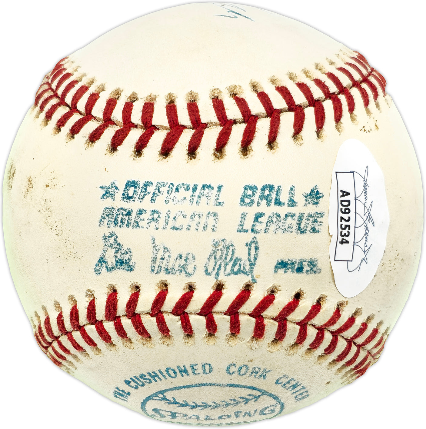 Mark "The Bird" Fidrych Autographed Official MacPhail AL Baseball Detroit Tigers Vintage Signature JSA #AD92534