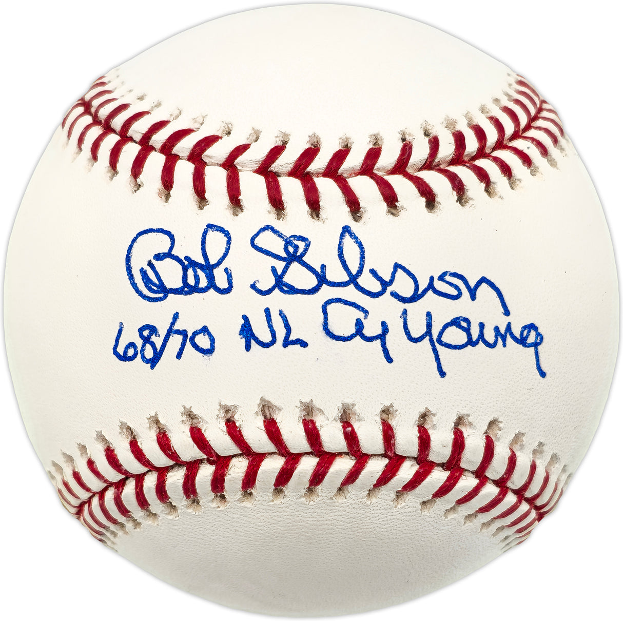 Bob Gibson Autographed Official MLB Baseball St. Louis Cardinals "68/70 NL Cy Young" JSA #DD98788